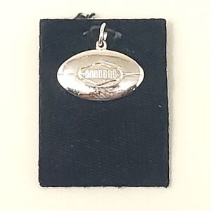 Sterling Silver Football Charm Pendant